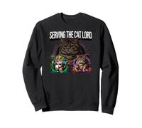 Serving The Cat Lord Funny Feline Royal Master Design Sudadera
