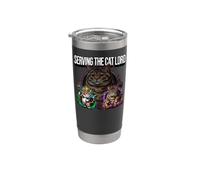 Serving The Cat Lord Funny Feline Royal Master Design Vaso térmico de acero inoxidable de doble pared