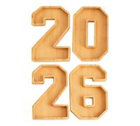 Serving Tray | 2026 New Year Numbers Platter | Charcuterie Tray Table Decorations | for Fruit Cake Donuts Bread Cheese Dessert Treat New Year Birthday Graduation