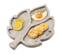 Serving Tray, Charcutería Board, 14,57 x 11,02 x 0,47 pulgadas Leaf-Shaped Wooden Plate, Rustic Grain Design, Serving Platter for Cheese, Bread, Snacks, Acción de Gracias, Harvest, Halloween
