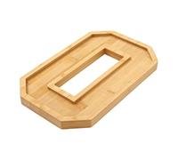 Serving Tray - Food Carrying Platter for Kitchen Dining Presentation | Natural Rectangular Board with Smooth Polished Edges Integrated Side Handles for Breakfast Coffee Snack 11.81x7.87x0.59 in