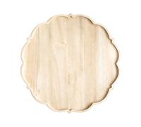 Serving Tray - Handcrafted Floral Platter, Decorative Food Server, Natural acacia Wood Dish with Curved Petal Edges, Rustic Table Centerpiece, Multi Purpose Kitchenware