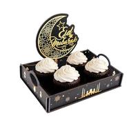 Serving Tray - Party Hosting Platter, Decorative Food Display Tray, Wood Serving Board with Built In Handle, Tabletop Organization Accessories, Snack Drink Dessert Holder for Holiday Gathering Use