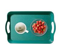 Serving Tray, Rectangular Food Platter, Tray with Handle, Anti-Slip Trays for Coffee Mesa, Buffet, Brunch, Picnic, Wedding, Outdoor Kitchen, Living Room Use, 14,57 x 9,45 x 1,18 pulgadas