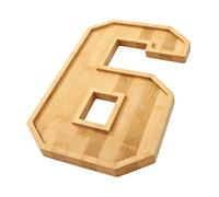 Serving Tray, Wooden Reusable Number Table Decor, Large Food Platter for Charcuterie, Cheese, Snacks, Candy, Chocolate, Cookie, Cake, Home, Bar, Birthday Party