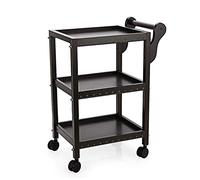 Serving Trolleys 3 Layers Tea Cart Iron Art Dining Cart Wooden Tray Rolling Storage Tool Cart Mobile Hotel & Restaurant Furnishing Furniture