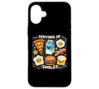 Serving up Smiles - Cheerful Lunch Lady Carcasa para iPhone 16 Plus