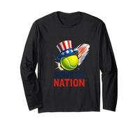Servir a la Nación Arte Patriótico del Tenis Manga Larga