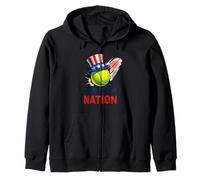 Servir a la Nación Arte Patriótico del Tenis Sudadera con Capucha