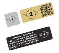SERVIVANT ● Pack 1 Uds. ● Placa Identificativa para Drones ● Placas para Dron CUMPLEN requisitos normativa EASA ● Tamaño Personalizados para Todos los Modelos de drone (Marcado de Clase EASA)