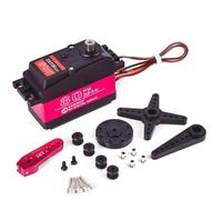 Servo digital de engranaje de metal impermeable de 80 kg de alto par HV DC 8.4 V con servo bocina Kit de tornillo para HPI Baja 5B SS 1/5 RC coche, ángulo de control 180°