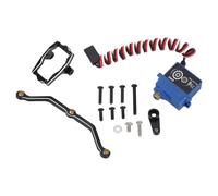Servo Digital RC, Servomotor de Engranaje de Metal RC de 7 Kg con Soporte de Montaje Servo Enlace de Dirección del Brazo para TRX4M 1/18 RC Crawler Car