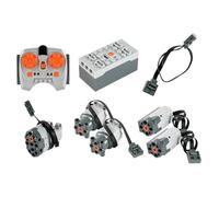 Servo Motor Function mando a distancia y batería (recargable), 8 piezas de juguete eléctrico lego motor, tecnología Power Functions lego motoren Set,Compatible con tren de tecnología