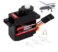 Servomotor Digital 9G - Par de 1,4 Kg, rotación de 180°, motor sin núcleo de alta velocidad (0,12 S), micro-servo controlado por PWM, bajo ruido | Para aviones, robots y helicópteros controlados por