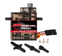 Servomotor digital RC: 1,4 kg de par sin núcleo, ángulo de control de 180°, motor robótico de bajo ruido | Característica de actuación de precisión PWM, característica de diseño de carcasa ABS compact