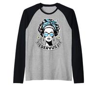 Servus Octubre Celebración Fiesta Mujer Divertido Diseño Camiseta Manga Raglan