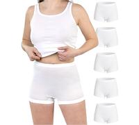 SES Calzoncillo para mujer (5 unidades, 36-38 hasta 64-66, 100% algodón), Blanco, 64-66