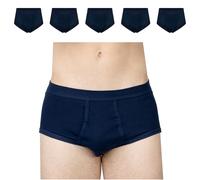 SES Calzoncillos para hombre de canalé fino, paquete de 5 con abertura, tallas S - 4XL - 100% algodón, resistentes al hervido hasta 95°C - Transpirables y respetuosos con la piel - Calzoncillos para
