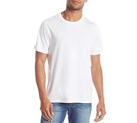 SES Camiseta básica para hombre con cuello redondo (2 unidades) Blanco S