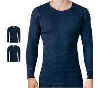 SES Camiseta de manga larga para hombre, paquete de 2 unidades, tallas S - 4XL / acanalado fino, camiseta de manga larga para hombre, de mezcla de algodón y poliéster de alta calidad, camiseta de