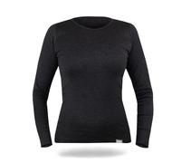 SES Camiseta térmica de manga larga 38-50 de 75% algodón y 25% poliéster - Parte superior térmica transpirable para mujer - Ropa interior térmica para calidez y comodidad, antracita, 52