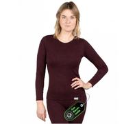 SES Camiseta térmica de manga larga para mujer 38-50, hecha de 75% algodón y 25% poliéster, talla superior, transpirable, ropa interior térmica para mujer, para mayor calidez y comodidad
