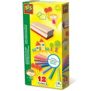SES Creative 00208 Coloured Chalk With Wiper, Mixed, 12 Count (Importación USA)