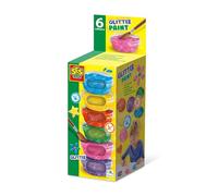 SES Creative Pintura para póster 00384 con purpurina – 6 x 45 ml
