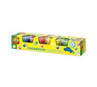 SES Creative 00391 Pintura para dedos 4 colores primarios x 110 ml, varios