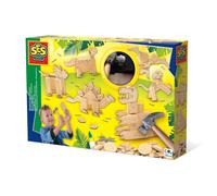 SES Creative 00942 Woodwork set-Dinosaurs, Multi, One size