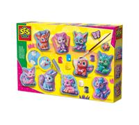 SES Creative 01342 Casting and Painting - Lindas figuras de fantasía - Kit de manualidades creativo para niños a partir de 5 años - Haz 11 figuras divertidas, incluyendo dragones, unicornios,