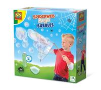 SES Creative 02322 - Mega Burbujas de telaraña, Burbujas superfuertes, Herramienta de Burbujas Hecha de Madera, Actividad Divertida para niños