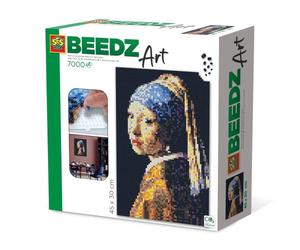 SES Creative 06004 - Beedz Art - Vermeer - La Joven de la Perla, Obra de Arte en Cuentas para Planchar. Más de 14 años