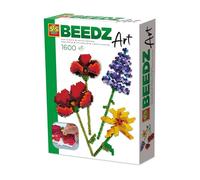 SES Creative 06025 Beedz Art Mini ramo de flores - Crea flores 3D con cinta y cuentas de planchado - Incluye tablero de clavijas y 1600 cuentas
