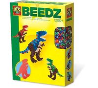 SES Creative 06117 Iron on Beads T-Rex, Multicoloured