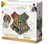 SES Creative 09346 Harry Potter Hogwarts Crest Fuse Beads DIY Set Decoración de pared con 4000 cuentas fusibles sin PVC Logotipo de Hogwarts con póster de instrucciones de tamaño completo
