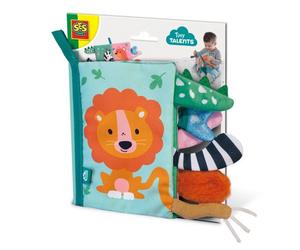 SES Creative 13112 Libro sensorial de Tela con Colas de Animales Multicolor