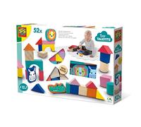 SES Creative-13143 Animales Bloques de construcción de Madera, Multicolor, Talla única (13143)