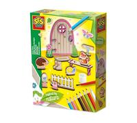 SES Creative 14038 Fairy Door - Inspirado en la naturaleza - Kit creativo de manualidades para niños a partir de 5 años - Incluye mini puerta de madera y accesorios para un fácil montaje