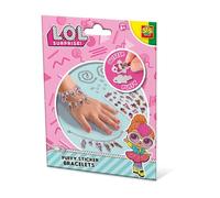 SES Creative 14190 - L.O.L. - Pulseras adhesivas hinchadas, mezcla y combina tus propios abalorios, con purpurina, juego completo para niños de 6 años en adelante