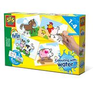 SES Creative-14455 Colorear con Agua-Animales de Granja, Multicolor, L (14455)
