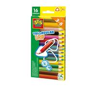 SES Creative 14692 Triangular Grip Colouring Pencils 16 Pieces