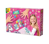 SES Creative 14729 Unicornio Nail Designer - Set creativo para niños a partir de 6 años - Contiene esmaltes de uñas y diamantes de imitación - Perfecto para arte de uñas