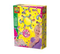 SES Creative 14747 Pulseras adhesivas hinchadas - Kit creativo de manualidades para niños a partir de 5 años - Haz pulseras de moda con 60 calcomanías de purpurina para crear 30 dijes únicos
