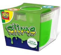 SES Creative 15041 - Slimo Verde neón en Vaso de 140 g - Juguete - Jugar con Limo - para niños a Partir de 3 años