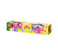 SES Creative- 4 PK Super Clay Glitter-Assorted Colors plastilina con Brillantina SES, Multicolor (00466)