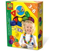 SES Creative-Aprendo a enhebrar Cuentas, Kit de Juego, Multicolor, Small (14808)