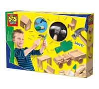 SES Creative Atelier De Menuiserie Kit Carpintería Infantil 57 piezas