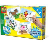 SES Creative - Colorear con Agua - Animales de Granja | Libro Infantil Reutilizable y Educativo (S14455)