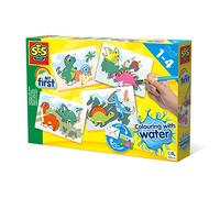 SES Creative 14465 Colouring with water - Dinos - No mess, Suitable for children, Age 1+